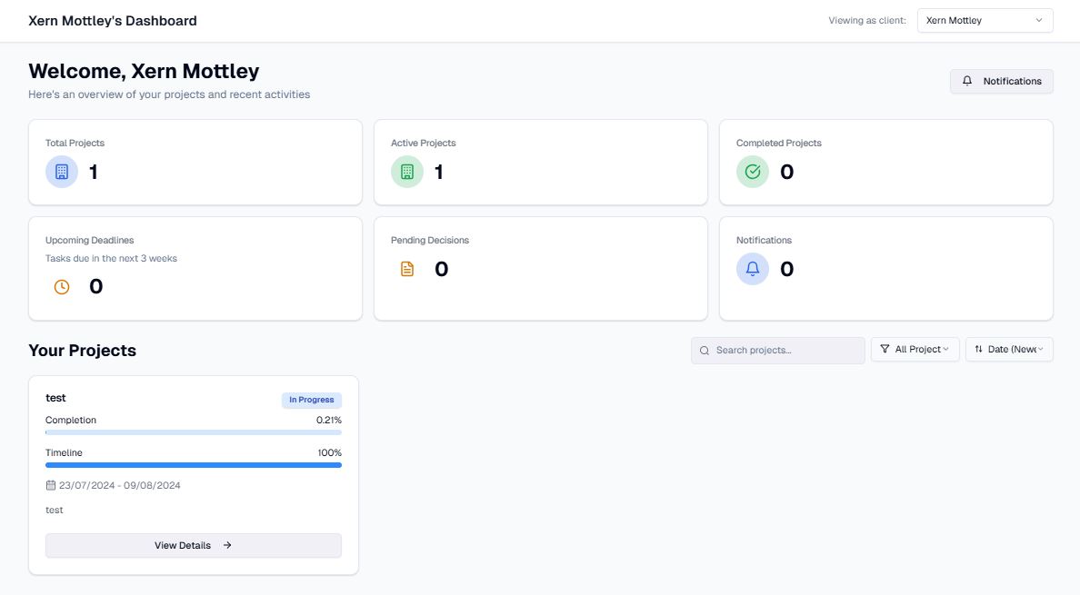 Client Portal Access Interface